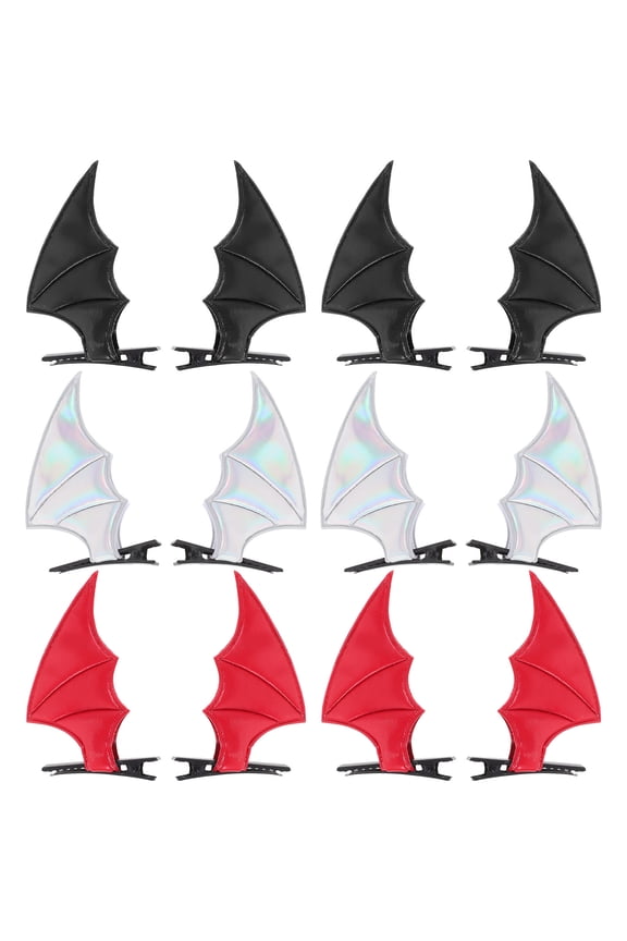 12Pcs Bat Hair Barrettes Lightweight Hairpins for Festival and Daily Wear