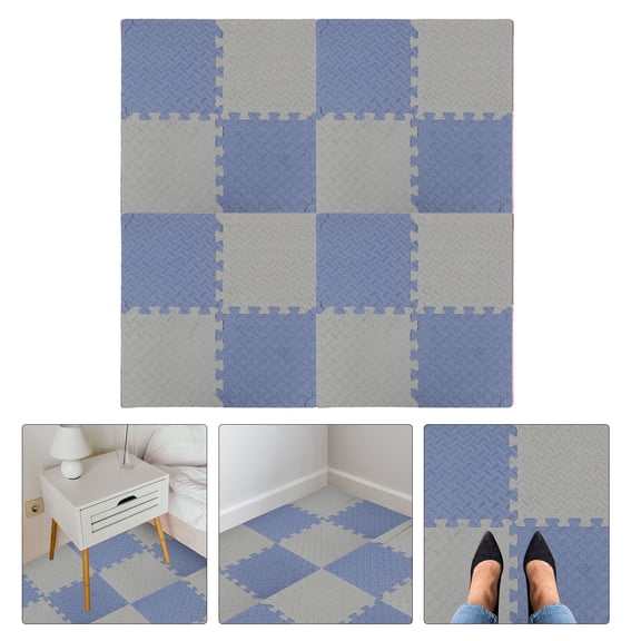 CIMAXIC Interlocking Floor Mats Baby Play Mats Grey 16pcs
