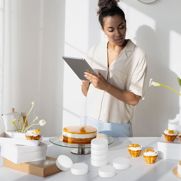 CIMAXIC 18-Pack White Round Foam Discs for Crafting, Decorating, and Modeling - Easy to Use Foam Circles