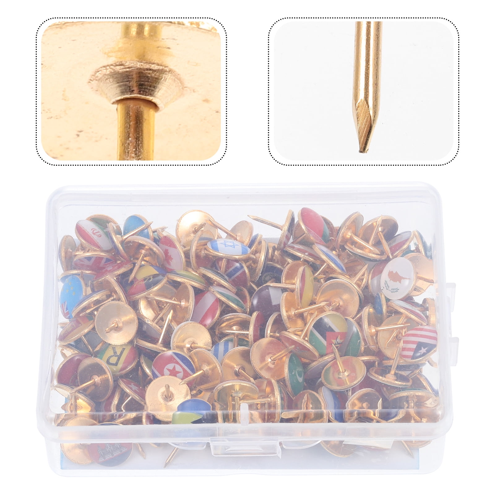 CIMAXIC 194Pcs Assorted Color Thumb Tack Steel For Maps - Walmart.com