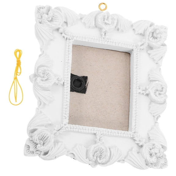 CIMAXIC Christmas Tree Photo Frame Hanging White Resin 1Pcs