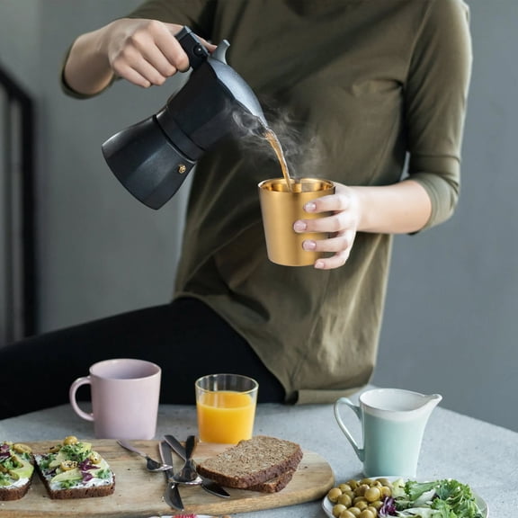 CIMAXIC 1Pack Coffee Cups Double Layer Insulated Mug For Home Use 7.2X7.3In