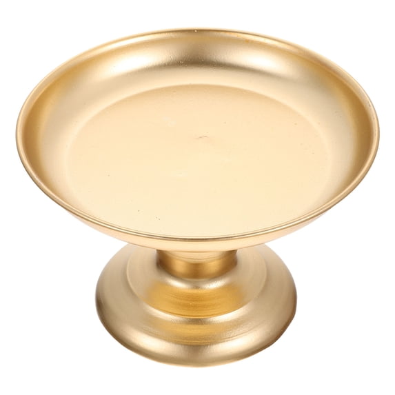 CIMAXIC 1Pack Golden Iron Candy Plate High Base Design for Various Occasions