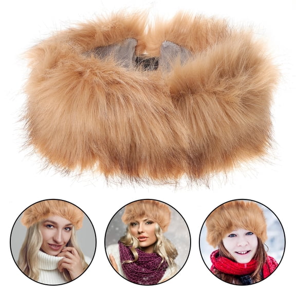 CIMAXIC Circular Headband Plush Fabric Girls 1Set 7.9*7.9in