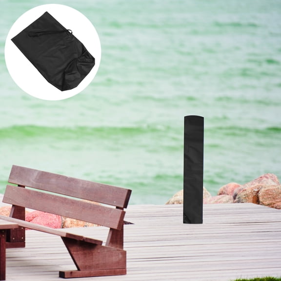 CIMAXIC 1Pack Heater Cover for Patio Heaters Black Oxford Cloth Dustproof Waterproof Sun Frost