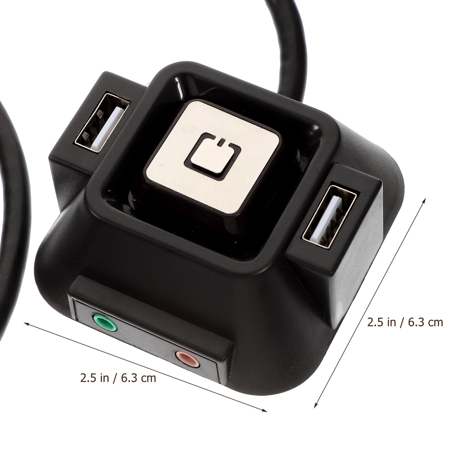 CIMAXIC Computer Power Button Pc Power Button Extension Black ABS 1Set ...