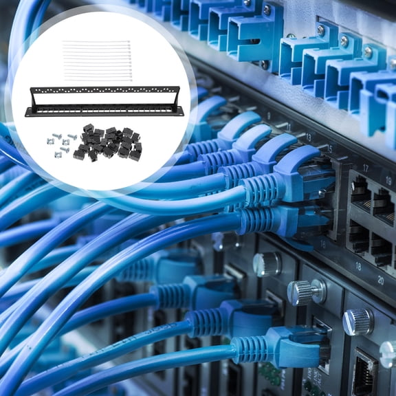 CIMAXIC 1Pack Rack Mount Patch Panel for Hotel Use with and Non-Oxidizing Features