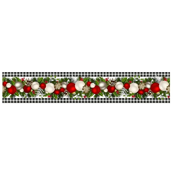 CIMAXIC Linen Christmas Table Runner Multi for Party and Dining Decor