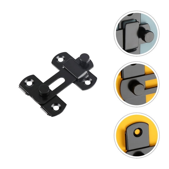 CIMAXIC 1Pc Barn Door Lock Black Sliding Door Bolt with Heavy Duty Stainless Steel Material