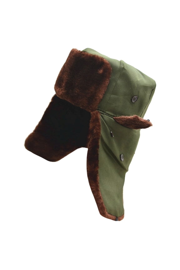 1Pack Soft Warm Adjustable Hood Hat for Outdoor Activities Olive Material