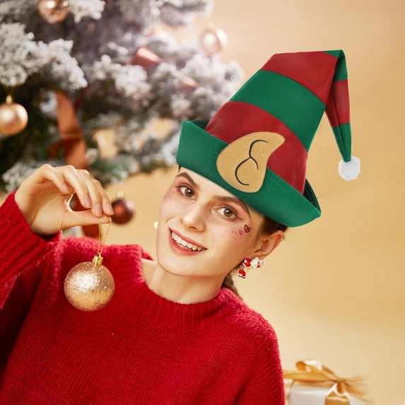 CIMAXIC Adults Holiday Headwear Santa Hat Multi Non-woven Fabrics 1Pack For Family Gatherings