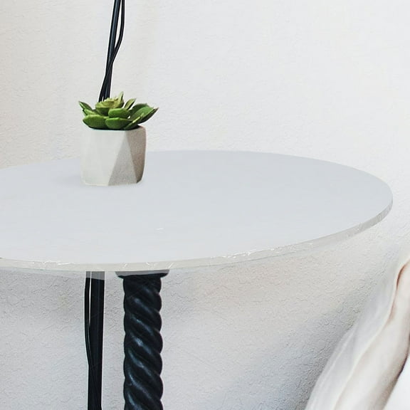 CIMAXIC 1Pack Transparent Table Cover for Outdoor and Indoor 47.2x47.2in