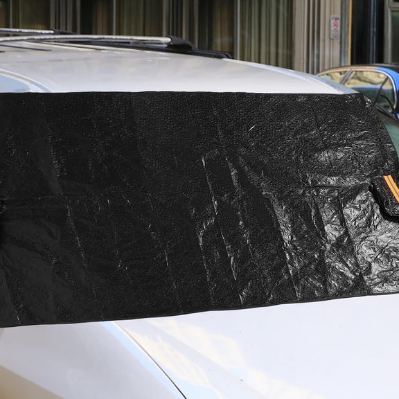 CIMAXIC Windshield Frost Protector Cover 1Pcs 93.7X58.3X0.08In Black Aluminum Film