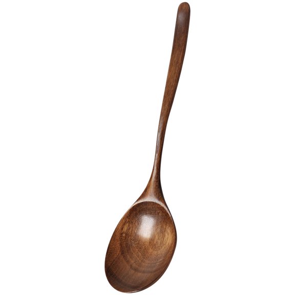 CIMAXIC 1Pc Natural Material Wooden Ladle for Kitchen Use Serving Soup Rice in Assorted Colors