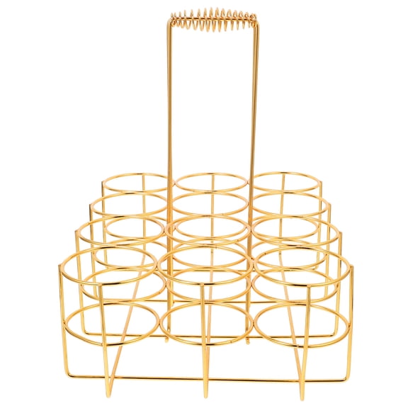 CIMAXIC 1Pc Beer Bottle Rack Golden Iron Simple Design Bottle Holder for Home Use by Adults