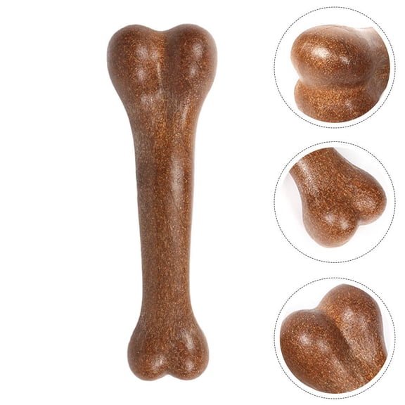 CIMAXIC 1Pc Dog Grinding Teeth Rod Brown Wood Fiber Tough Puppy Chew Toy