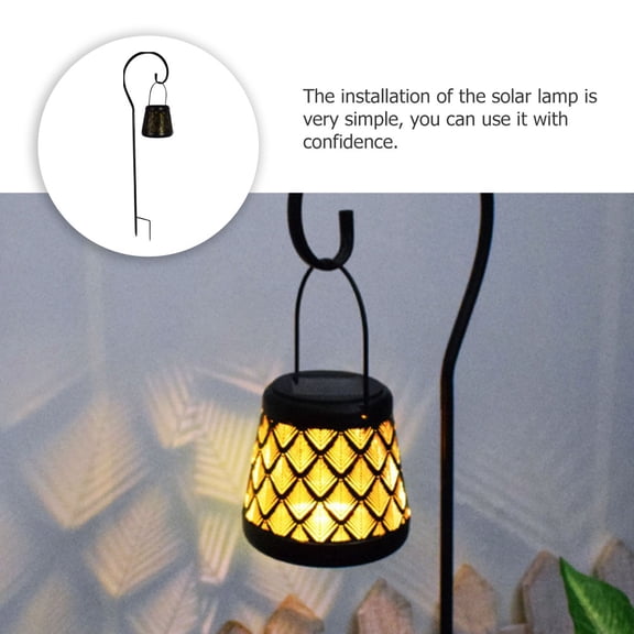 CIMAXIC Cimaxic Solar Yard Light Black Hollow Out for Outdoor Gardens and Parks 1Pc