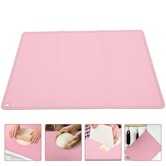 CIMAXIC Heat Resistant Silicone Mat Baking Mat Silicone Pink 1Pcs Flat Surface