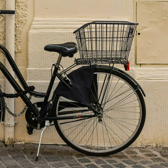 CIMAXIC Multifunctional Black Rear Bike Basket Easy to Install for Adult Scooters