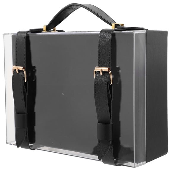 CIMAXIC 1Pcs Black Acrylic Rectangular present Box for Wedding Wrapping