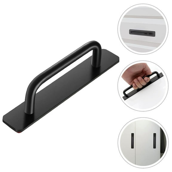 CIMAXIC 1Pcs Black Sliding Door Pull Handle for Furniture 8.3x1x1in