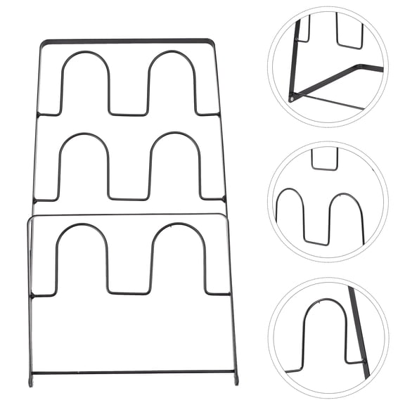 CIMAXIC Multi-Layer Slipper Rack Black Simple Style for Home 1Pc