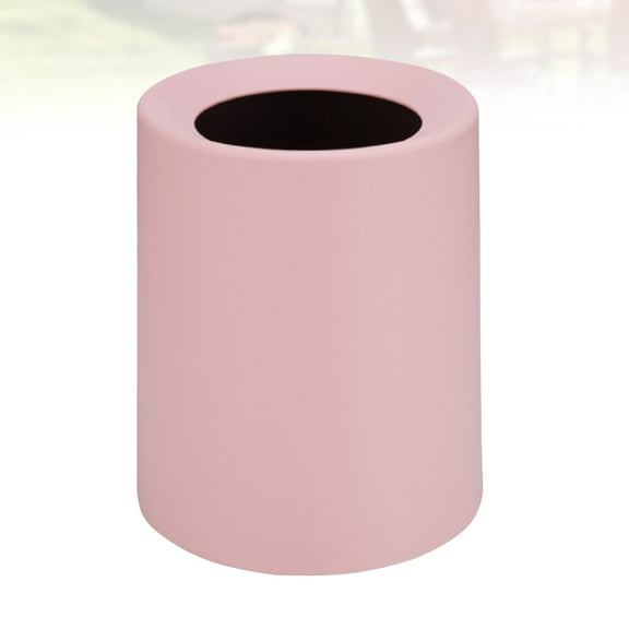 CIMAXIC Pink Frosted Design Trash Can for Bedroom and Kitchen 1Pcs