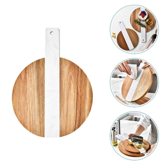 CIMAXIC 1Pcs Marble Cheese Board for Home Users and Cooks 14.4X10.2X0.4In