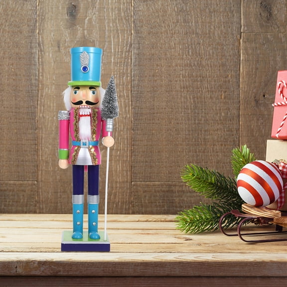CIMAXIC 1Pcs Nutcracker Decorations Soldier Figure Traditional Style 38x9in