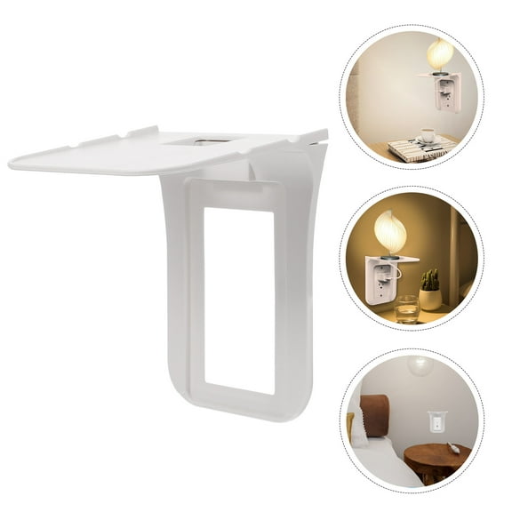 CIMAXIC 1Pc Detachable Wall Socket Rack White ABS Material for Home Outlet Organization
