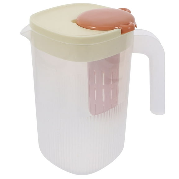 CIMAXIC 1Pcs Soda Water Jug Large Capacity 2200ml Plastic Pitcher With Lid For Iced Tea Lemonade Family Gatherings