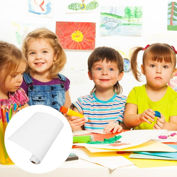 CIMAXIC 1Pcs Toddler Drawing Paper Graffiti Paper Roll White Paperboard Coloring School Kids