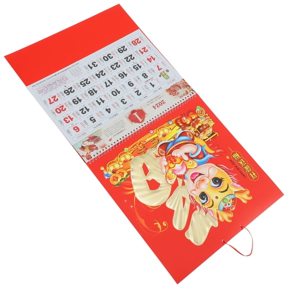 CIMAXIC 2024 Year Calendar Traditional Chinese New Year Wall Hanging Decoration for Home