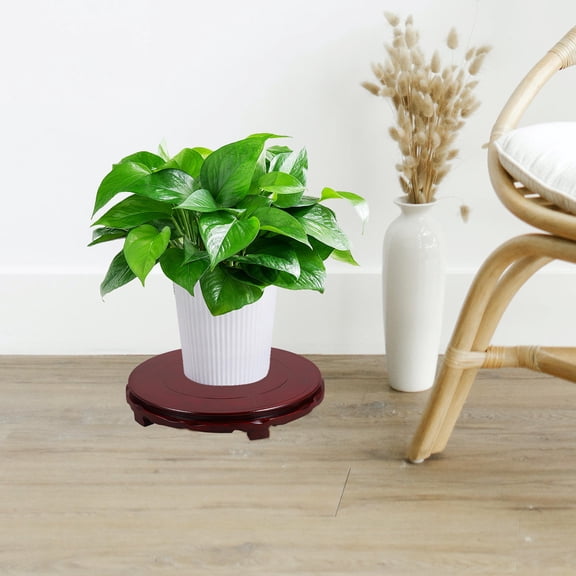 CIMAXIC Stable Wood Display Stand Coffee 1Pcs 10.61X10.61X1.38In