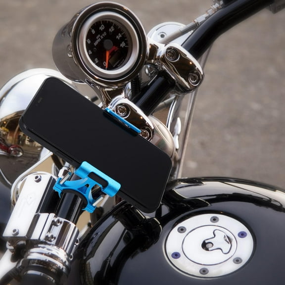 CIMAXIC 1Set Aluminum Alloy UTV Phone Holder Easy to Install for Motorcycles Electric Scooter 8.3x6.2x4.5in Blue