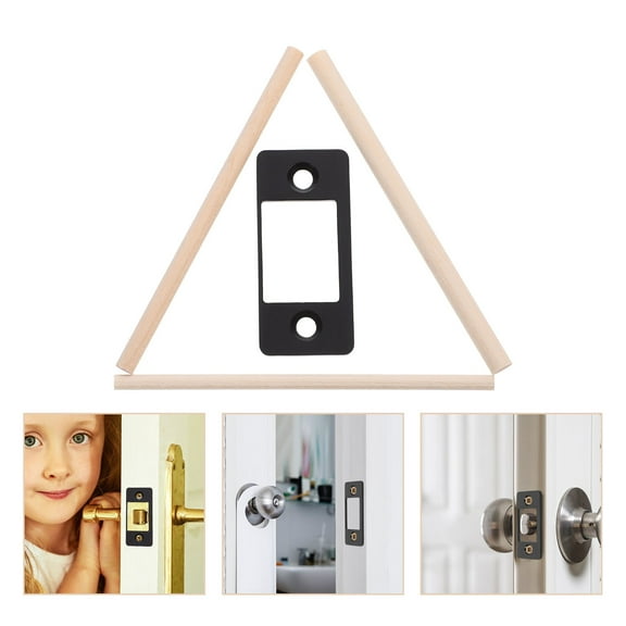 CIMAXIC Door Latch Striker Plate Black 1 Homeowners Security