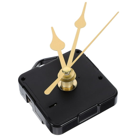 CIMAXIC 1Set Clock Movement and Hands Modern Design for Wall Clock Repair with Golden Black Plastic 9.7X0.5In