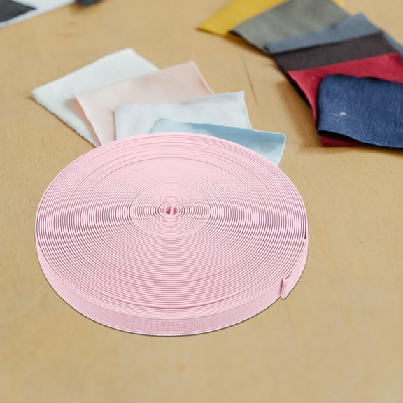 CIMAXIC 1Set Elastic Bands Sewing Pink 1600X0.6in for Belts Shorts Skirts and Packaging Elastic Strap