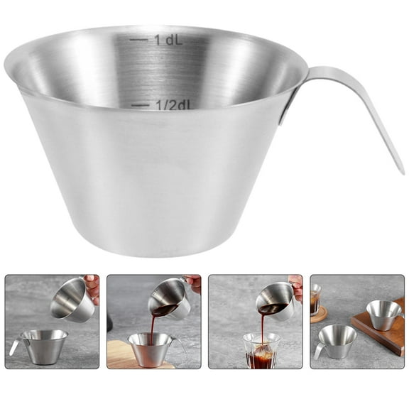 CIMAXIC Coffee Dosing Cup Stainless Steel Measuring Coffee Enthusiasts Latte 1Set