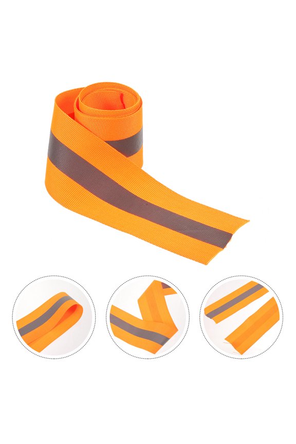 Outdoor Rope Finish Strap Orange Polyester Ribbon 1Pack 39x2in
