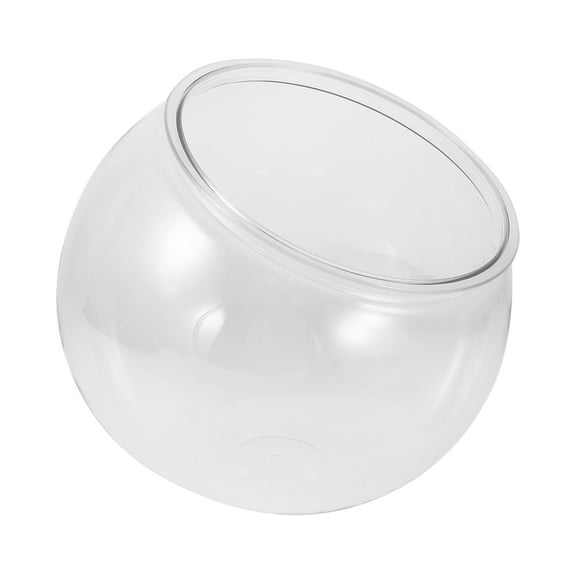 CIMAXIC Betta Fish Tank Fish Bowl Plastic Desktop Friendly Decorators Home Decor 1Pack