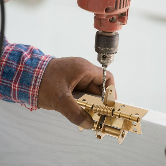 CIMAXIC 1Set Iron Hinges for Doors with 90 Degree Positioning 3.9X2.6X1.3In