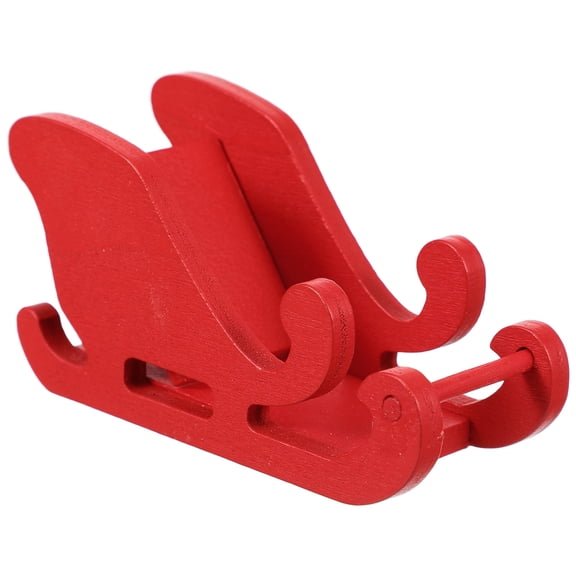 CIMAXIC Wooden Sleds for Crafts Wooden Sleigh Ornament Red 1Pack