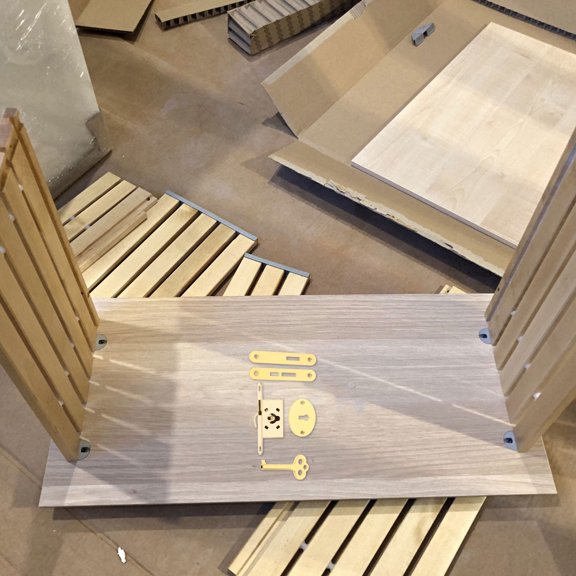 CIMAXIC 1Set Minimalist Design Iron Hidden Drawer Locks for Wooden Boxes 2.24X1.02X0.39In