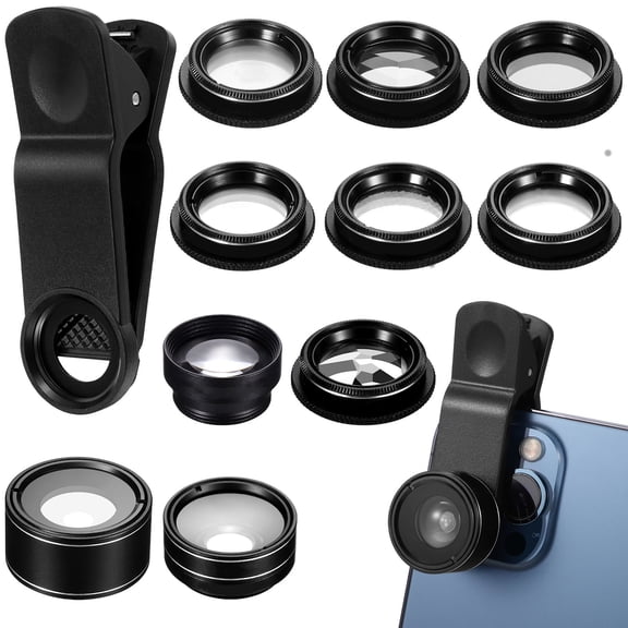 CIMAXIC 1Set Multifunctional Mobile Phone Lens Kit Wide Angle Macro Fisheye Lens for Photography