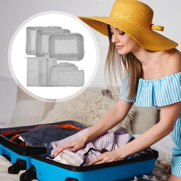 CIMAXIC 1Set Packing Cubes for Moving Travel Packing Organizers Oxford Cloth Handles Smooth Zipper 13.4X9.8X3.9in