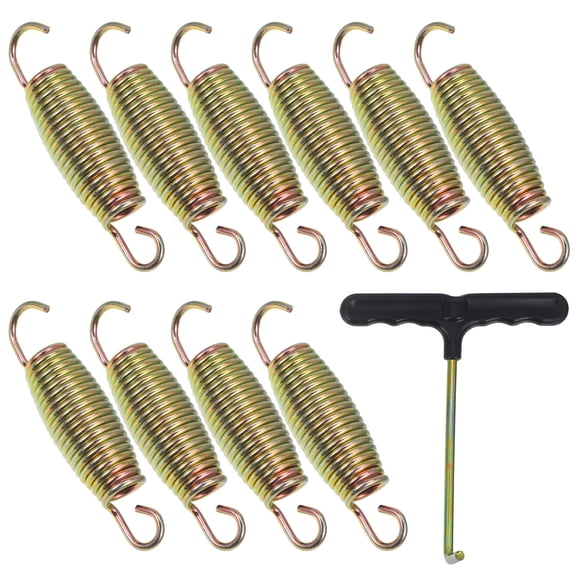 CIMAXIC Portable Trampoline Ladder Set with Replacement Springs and Wind Stakes for Easy Access and Secure Setup