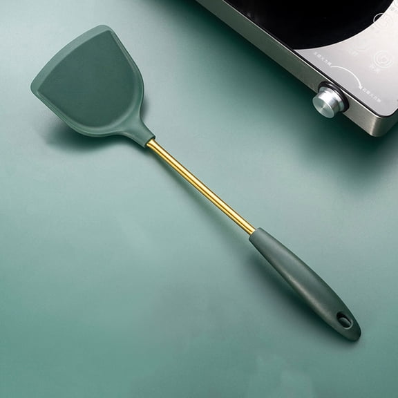 CIMAXIC 1Set Convenient Kitchen Wares Stainless Steel ula Set with Green Handles