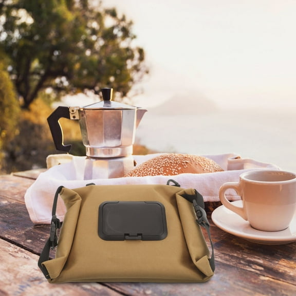 CIMAXIC 1Set Rectangular Canvas Portable Tissue Case for Travel and Storage 9.8X5.3X3.5in