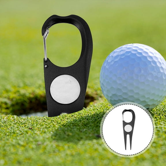 CIMAXIC Golf Divot Tool Foldable Divot Repair Black Stainless Steel 1Pcs